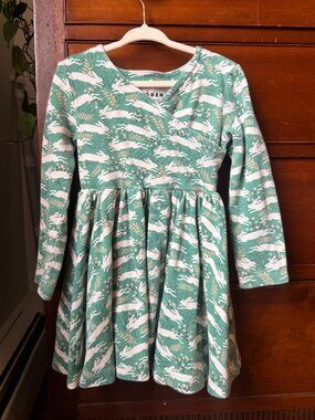 Mini Boden Green Bunny Rabbit Dress